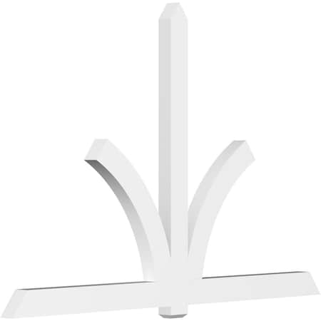 Ekena Millwork Redmond Architectural Grade PVC Gable Bracket, 108"W x 72"H x 4"D x 6"F, 16/12 Pitch GBP108X72X0406RED00